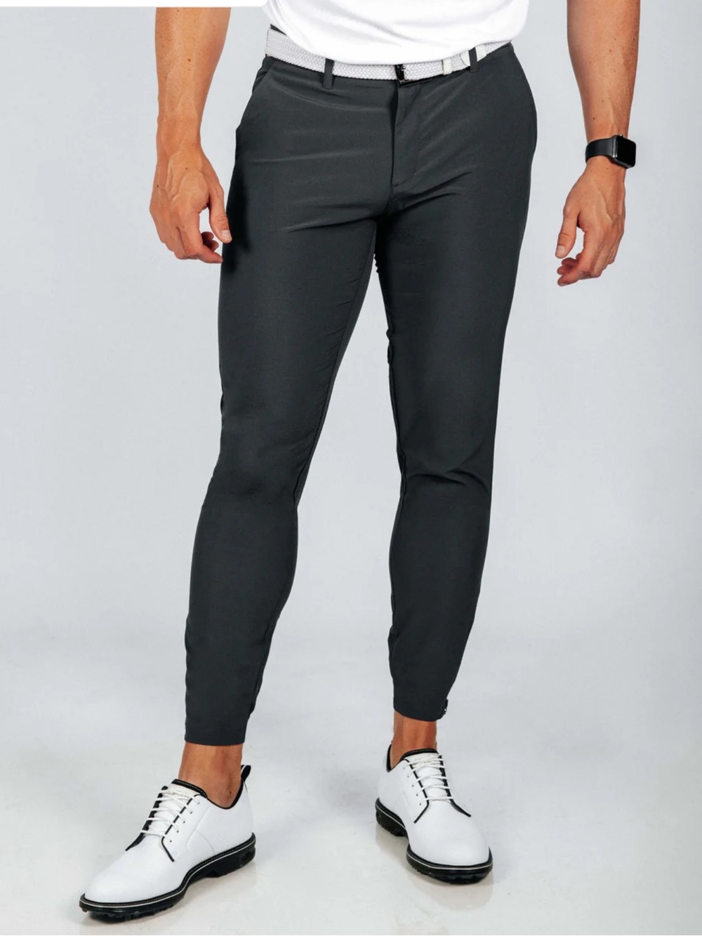 Primo Golf Jogger Pant Mens 31 Short Black Stretch Ankle Zip Performance Trouser